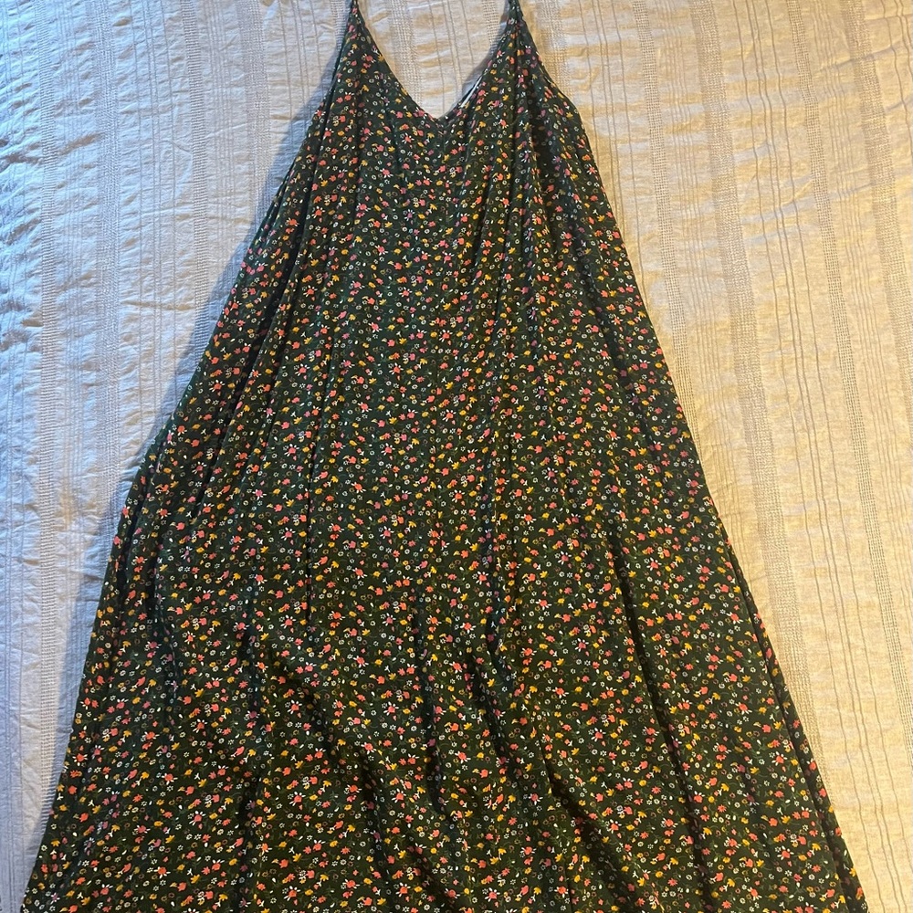 NATURAL LIFE green floral Maxi Sundress